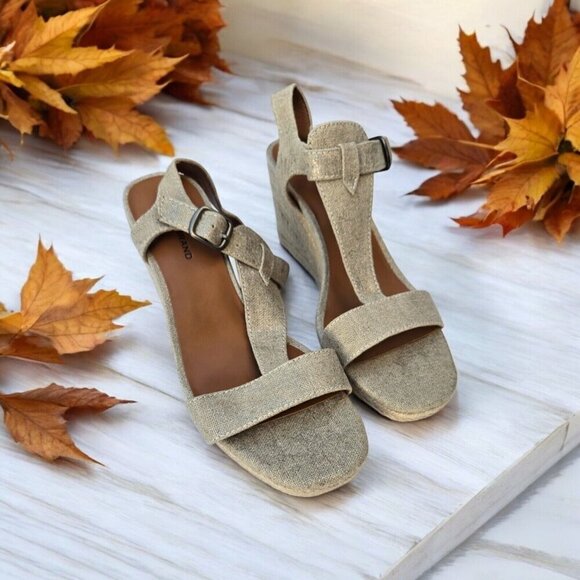 Lucky Brand Shoes - New Tan Lucky Brand Womens Millanda Wedge Platform Wedge Sandals Shoes 8.5